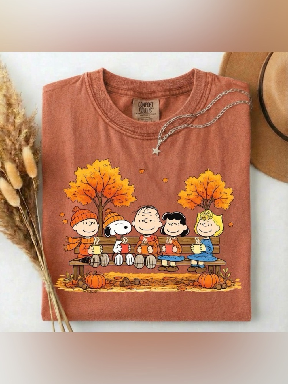 Comfort Colors Cozy Fall Friends Shirt, Autumn Coffee Lover Graphic Tee